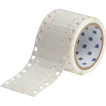 Picture of Brady White Polyvinylidene Fluoride Thermal Transfer HSCMHT-410-2-WT-1 Die Cut Thermal Transfer Label Tag Roll (Main product image)