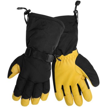 Picture of Global Glove SG7300INT Black/Yellow Medium Deerskin Leather Mechanic's Gloves (Main product image)
