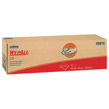 Kimberly-Clark Wypall L30 Wiper 05816, DRC, - 9.8 in x 16.4 in - White