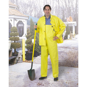 Picture of Dunlop Cooltex 77050 Yellow 2XL Polyester/PVC Rain Overalls (Main product image)
