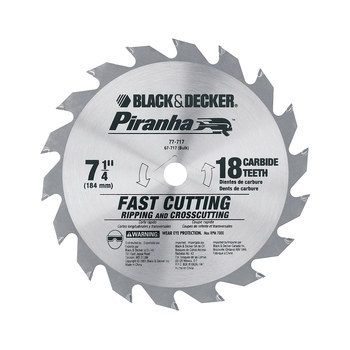 Black & Decker Piranha Circular Saw Blade 77-717, 7 1/4 in Diameter,  Carbide