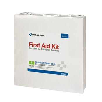 First Aid Only First Aid Kit - 13.25 in Width - 14.13 in Length - 3.13 in Height - Metal Case Construction - 092265-90570