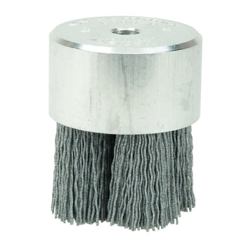 Weiler Nylox Silicon Carbide Bristle Disc - Very Fine Grade - Unthreaded Hole Attachment - 5/8 in Center Hole - 1 3/4 in Outside Diameter - 0.035 in Bristle Diameter - 85753