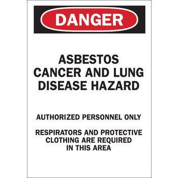 Picture of Brady B-302 Polyester Rectangle White English Hazardous Material Sign part number 85438 (Main product image)