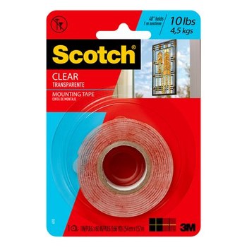 3M Scotch 410P Foam Mounting Tape 36354, 1 in x 60 in, Clear | RSHughes.com