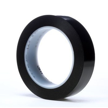 3M 471 Black Marking Tape - 1 in Width x 36 yd Length - 5.2 mil Thick - 03115