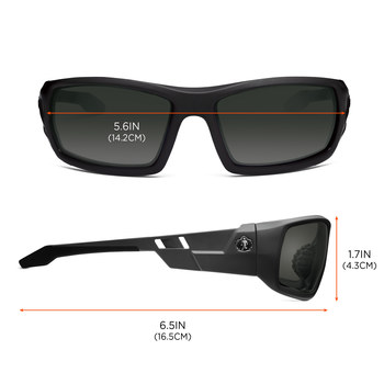 Skullerz Ergodyne Odin Safety Glasses/Sunglasses, Matte Black