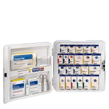 First Aid Only First Aid Cabinet Without Medications - 5.25 in Width - 15.5 in Length - 14.5 in Height - Plastic Case Construction - 092265-91903