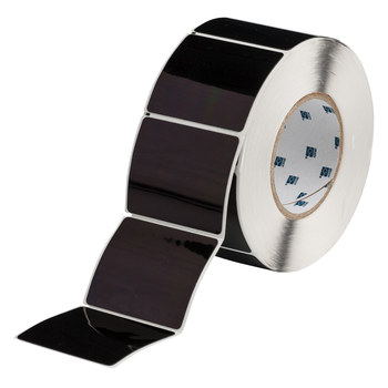 Picture of Brady Black Polyester Thermal Transfer THTEP177-593-.25BK Die-Cut Thermal Transfer Printer Label Roll (Main product image)