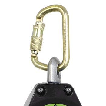 Peakworks Self Retracting Lifeline V845822006LE, 6 ft, Black/Green - 60172