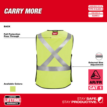 Milwaukee WESTEX High-Visibility Vest 48-73-5312 - Size Large/XL - Yellow - 60448