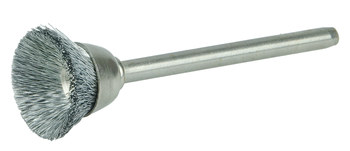 Weiler Steel Cup Brush - Unthreaded Stem Attachment - 5/8 in Diameter - 0.003 in Bristle Diameter - 26071