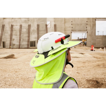 Milwaukee BOLT Sun Visor with Sunshade 48-73-1078 - Hi-Vis Yellow - 37408