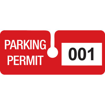 Picture of Brady 95206 Red Vinyl Pre-Printed Vehicle Hang Tag (Main product image)