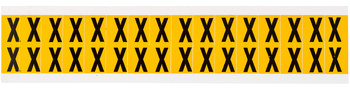 Picture of Brady 15 Series Black on Yellow Indoor / Outdoor Vinyl 15 Series 1520-X Letter Label (Main product image)