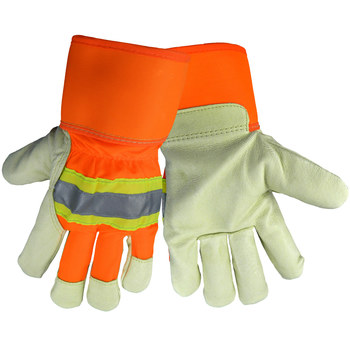 Picture of Global Glove 2900HV Orange/White Large Leather Pigskin Cold Condition Gloves (Main product image)