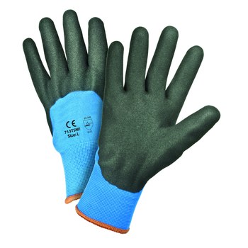 Picture of West Chester 713TSNF Black/Blue Large Nitrile/Nylon Chemical-Resistant Gloves (Main product image)