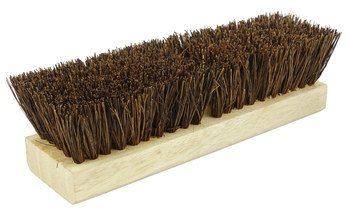 Weiler 440 Rectangular Scrub Brush - Hardwood Handle - Palmyra Bristle - Hardwood Block - 10 in Overall Length - 44026