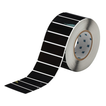 Picture of Brady Black Polyester Thermal Transfer THTEP-176-593-.5BK Die-Cut Thermal Transfer Printer Label Roll (Main product image)