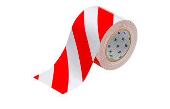 Brady Toughstripe Red / White Floor Marking Tape - 4 in Width x 100 ft Length - 16156