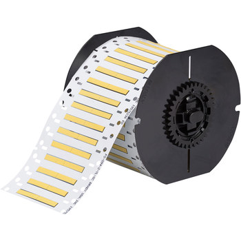 Brady PermaSleeve B33-125-2-342YL-2 Die-Cut Printer Sleeve - 1 in x 0.235 in - Polyolefin - Yellow - B-342 - 91060