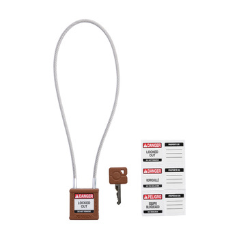 Brady Velocity Safety Cable Padlock Lockout Tagout 177464 - 63294