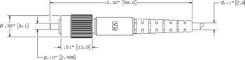 3M 8206-FC/APC Epoxy Jacketed Fiber Connector - FC/APC Connector - 87052