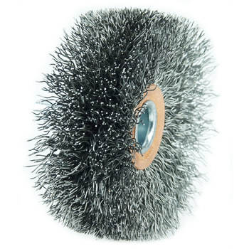 Weiler 17623 Wheel Brush - 3 in Dia - Crimped Steel Bristle