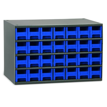 Picture of Akro-Mils 19228 BLUE 19 Gray Powder Coated Steel 24 ga Stackable Heavy Duty Versatile Cabinet (Main product image)