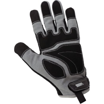 Global Glove Hot Rod Gloves HR8200KEV Gray/Black 2XL Synthetic Cut-Resistant Mechanic's Gloves - ANSI A5 Cut Resistance - TPR Single Side Coating - HR8200KEV-11