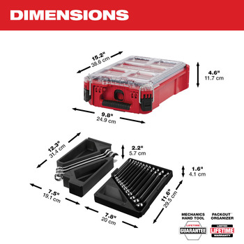 Milwaukee 48-22-9483 Combination Wrench Set - Chrome Vanadium Steel