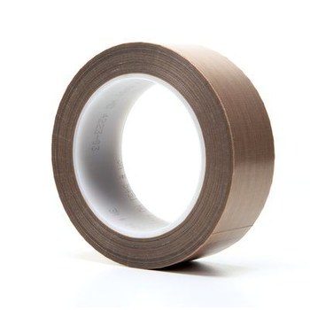 3M 5451 Brown Slick Surface Tape - 1 1/2 in Width x 36 yd Length - 5.6 mil Thick - 16153
