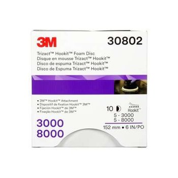 3M Trizact, Hookit 30802 Foam Disc Kit - 6 in Dia