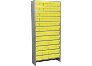 Picture of Akro-Mils ASC1879AST 6500 lb Adjustable Gray Powder Coated Steel 22 ga Enclosed Adjustable Fixed Shelving System (Main product image)