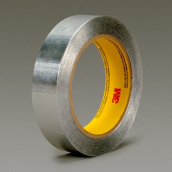 3M 425 Silver Aluminum Tape - 1 in Width x 60 yd Length - 4.6 mil Total Thickness - 85388