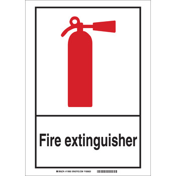 Picture of Brady B-401 High Impact Polystyrene Rectangle Fire Safety Sign part number 119721 (Main product image)