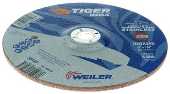 Weiler Tiger Inox Grinding Wheel 58127 - 9 in - INOX - 24 - R