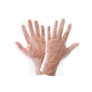Global Glove Clear Medium Powder Free Disposable Gloves - Industrial Grade - 11 in Length - Embossed Finish - 9600-M