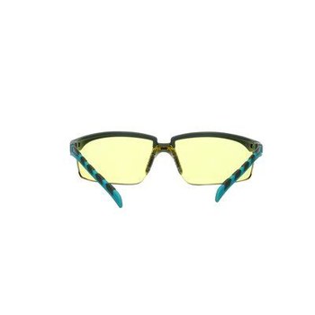 3M Solus 2000 Series Safety Glasses S2003SGAF-BGR - Scotchgard Anti-Fog Amber Lens - Gray/Teal Ratcheting Temples