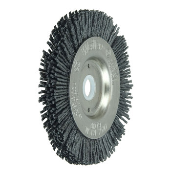 Weiler Burr-Rx 31101 Wheel Brush - 3 in Dia - Crimped Round Nylon Bristle