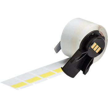 Picture of Brady Clear / Yellow Self-Extinguishing, Self-Laminating Vinyl Thermal Transfer PTL-18-427-YL Die-Cut Thermal Transfer Printer Label Roll (Main product image)
