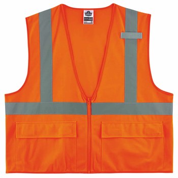 Ergodyne Glowear High-Visibility Vest 8225Z 21155 - Size Large/XL - High-Visibility Orange