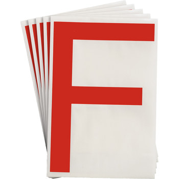 Picture of Brady Toughstripe Red Indoor Polyester 121723 Letter Label (Main product image)