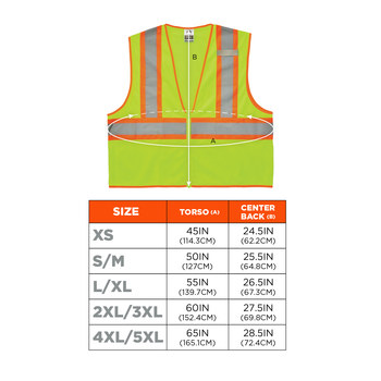 Ergodyne Glowear High-Visibility Vest 8229Z 21295 - Size Large/XL - High-Visibility Lime