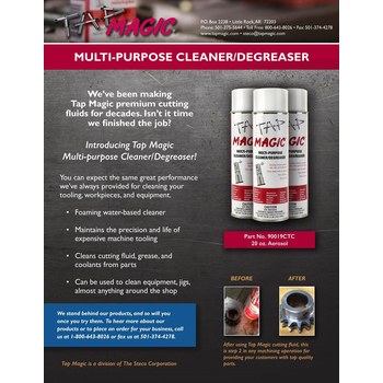 Tap Magic Cleaner/Degreaser - Foam 19 oz Aerosol Can - TAP MAGIC 90019CTC