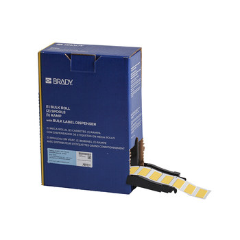 Picture of Brady PermaSleeve Yellow Polyolefin Thermal Transfer BM-375-175-312-YL Heat Shrink Wire & Cable Labels (Main product image)