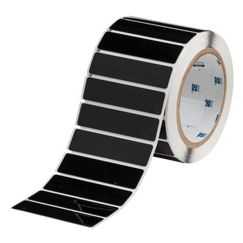 Picture of Brady Black Polyester Thermal Transfer THTEP175-593-.25BK Die-Cut Thermal Transfer Printer Label Roll (Main product image)