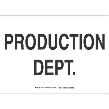 Picture of Brady B-120 Fiberglass Reinforced Polyester Rectangle Black English Door Sign part number 132112 (Main product image)