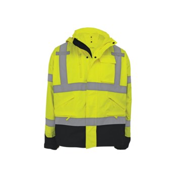 Global Glove High-Visibility Winter Parka Jacket GLO-P3-LG - Size Large - High-Visibility Yellow/Green - 29244