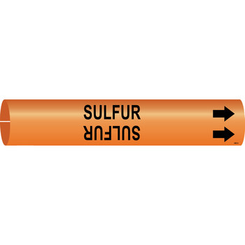 Picture of Brady Bradysnap-On Black on Orange Plastic 4367-C Snap-On Pipe Marker (Main product image)